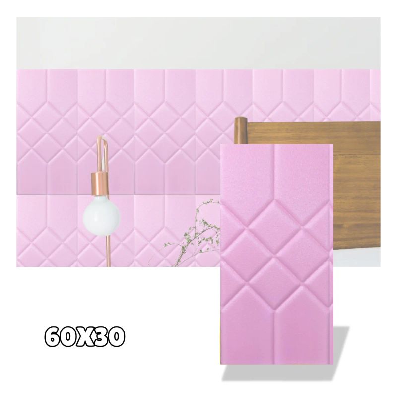 SET DE 5 LAMINAS DE RECUBR. ESPUMA P/PARED CUADROS 60x30 CM