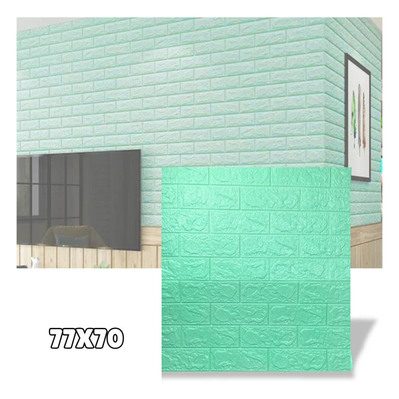 SET DE 6 LAMINAS DE RECUBR. ESPUMA  P/PARED COLORES PASTEL 77x70 CM