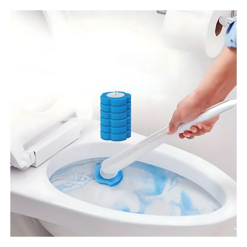 CEPILLO DE ESPONJA PARA BAÑOS RECARGABLE