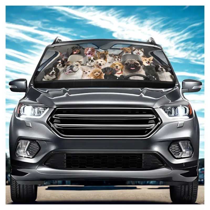 TAPASOL PARA VEHICULOS MANADA DE PERROS