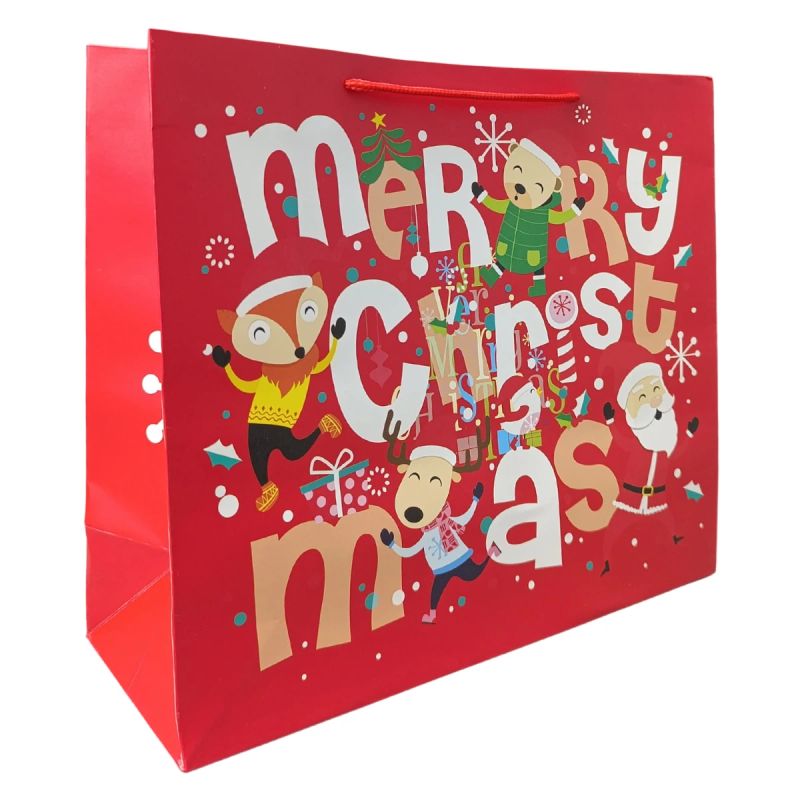 BOLSAS DE NAVIDAD MERRY CHRISTMAS 30*27*12CM