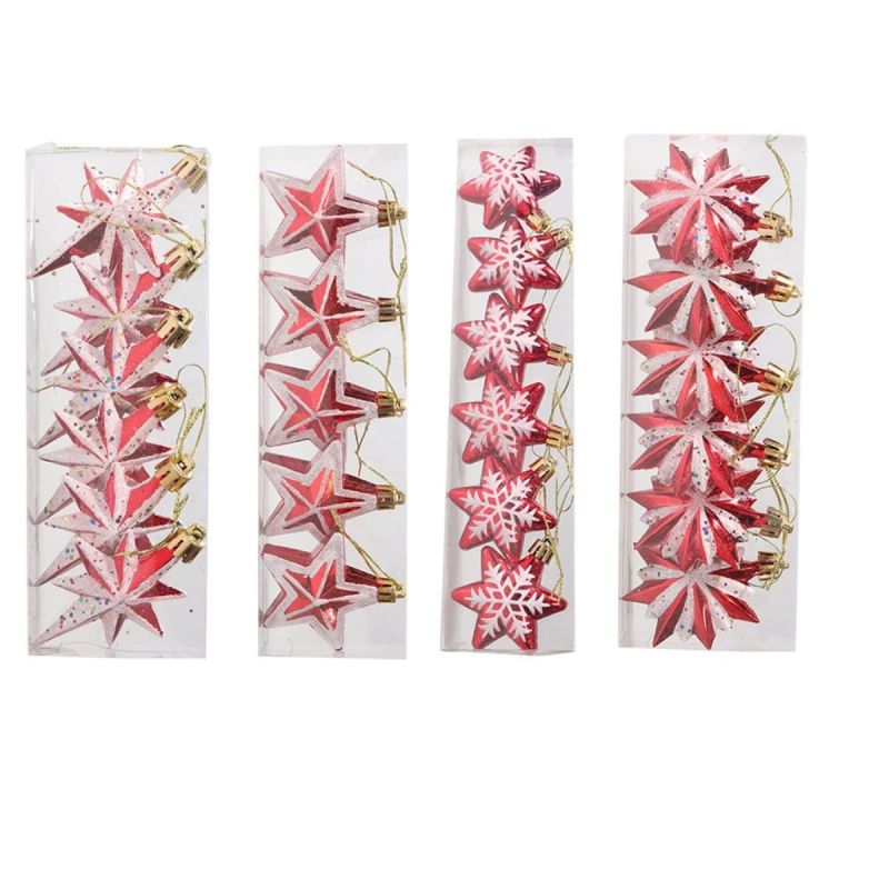 ADORNO ESTRELLAS PARA ARBOL DE NAVIDAD SET 6