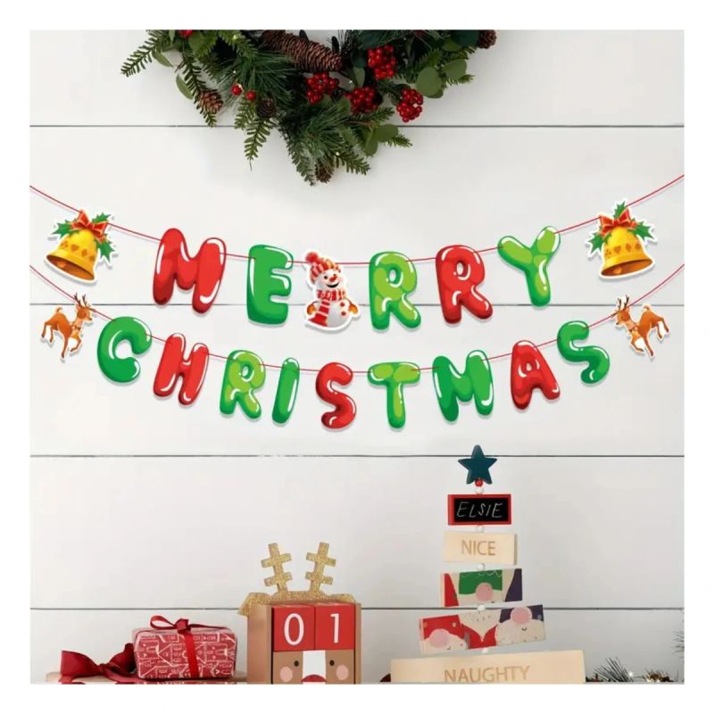 BANDERINES DE NAVIDAD MERRY CHRISTMAS