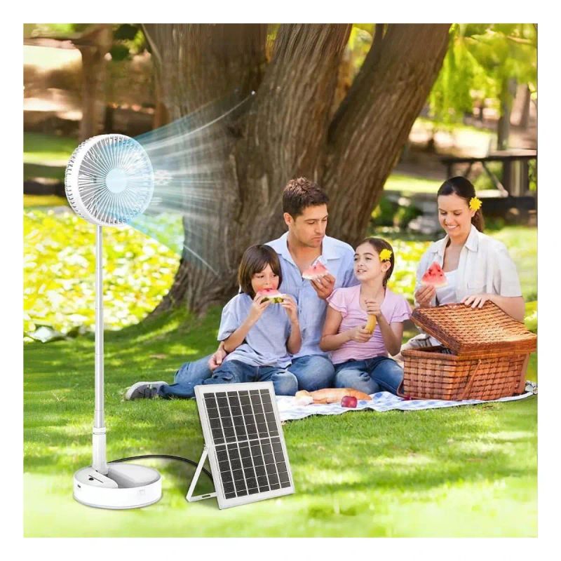 ABANICO SOLAR PORTATIL 8p 180° MODELO T8