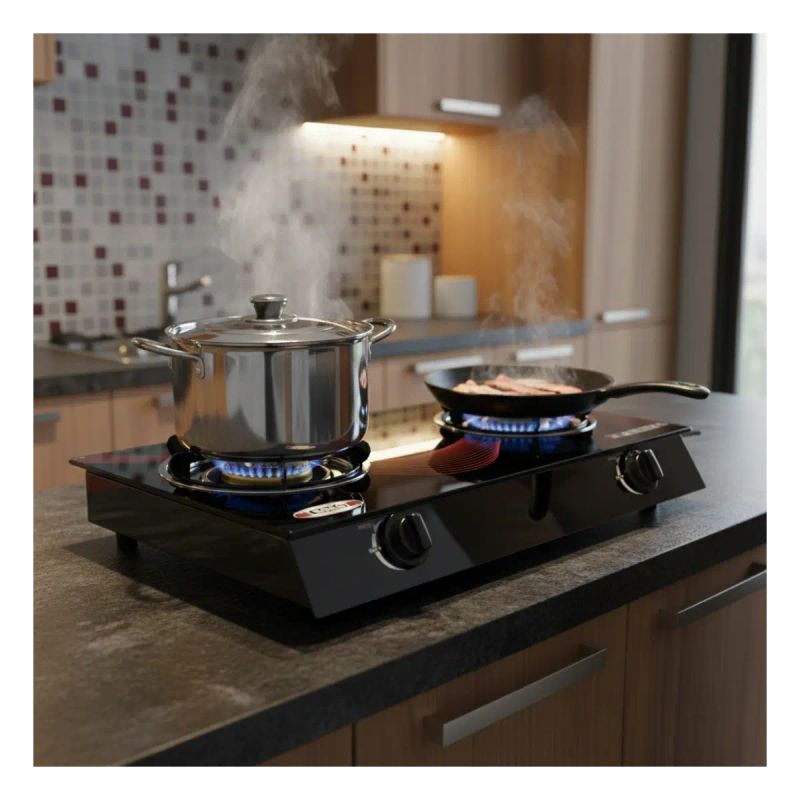 PLANTILLA COCINA TOPE VIDRIO 2 HORNILLAS GAS BOKO