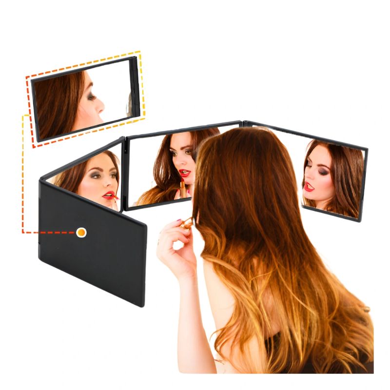 ESPEJO PLEGABLE DE BOLSILLO 4 EN 1