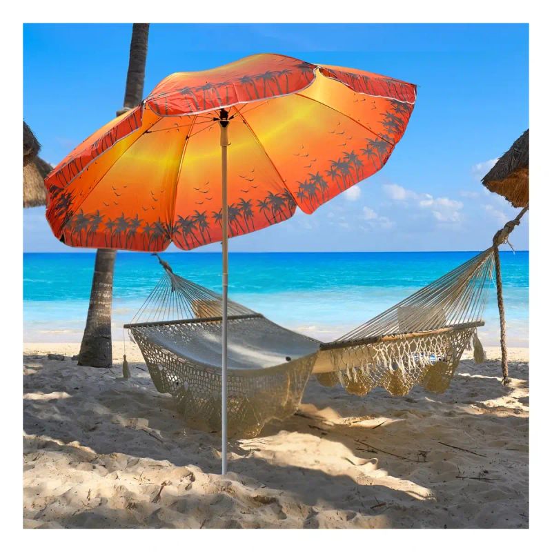 SOMBRILLA PLAYERA 180 CM Y BRAZO AJUSTABLE