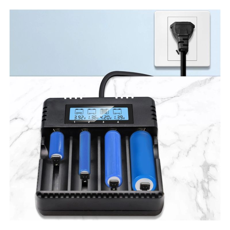 CARGADOR UNIVERSAL DE BATERIAS CON PANTALLA HD-8992A