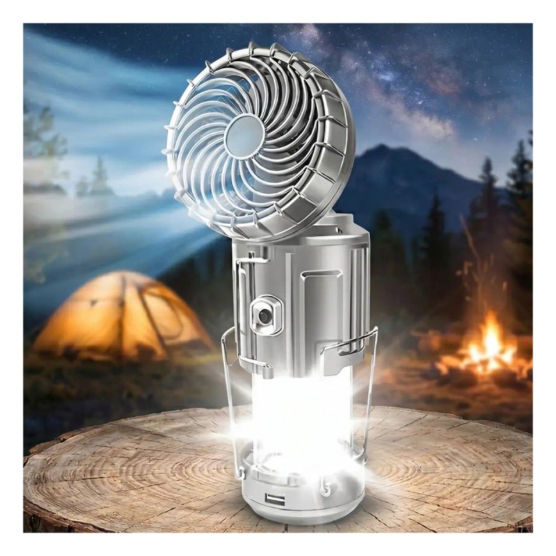 LINTERNA DE CAMPING SOLAR CON ABANICO 5807F MAGIC COOL
