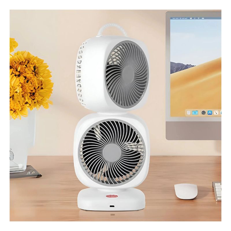 ABANICO DOBLE DE MESA MULTIPOSICION  CIRCULATION XHS-02