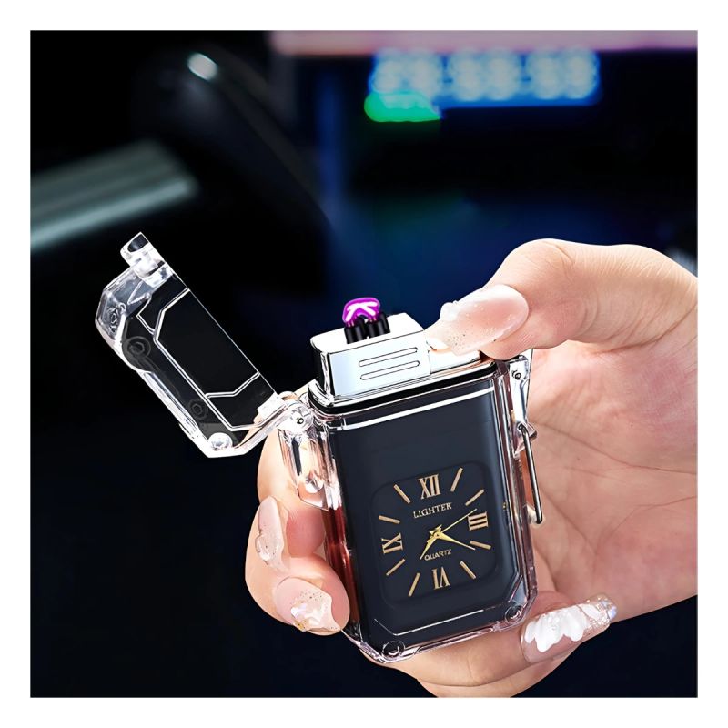 ENCENDEDOR DE CIGARRILLO CON RELOJ ANALG.