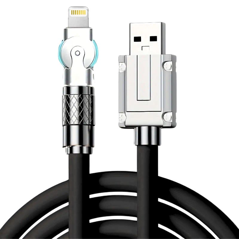 SUPER CABLE 120W 6A IOS METAL Y ARTICULADO