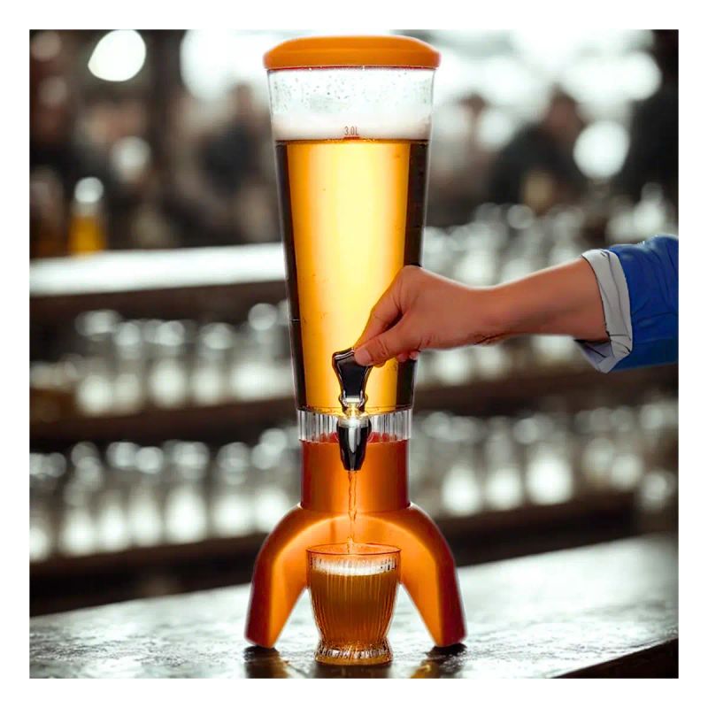 ENVASE CONTENEDOR DE BEBIDAS BEER CANNON CON PARLANTE