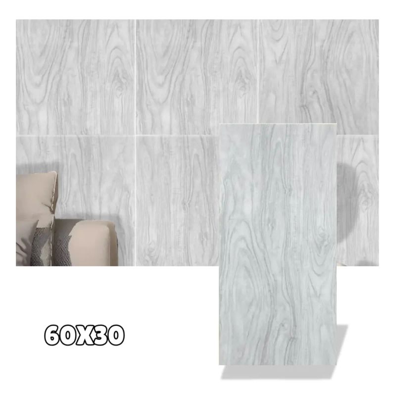 SET DE 10 LAMINAS DE RECUBR. P/PARED COLOR ROBLE BLANCO 60x30 CM
