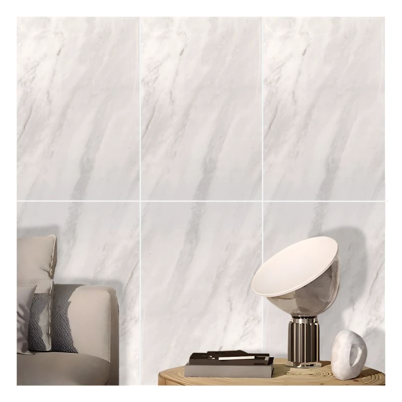 SET DE 10 LAMINAS DE RECUBR. P/PARED COLOR WHITE CUARZO 60x30 CM