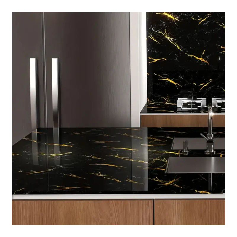 PAPEL TAPIZ 120 CM ANCHO ADHESIVO DECORATIVO NEGRO/DORADO