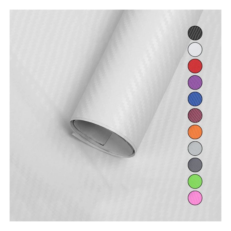 PAPEL ADHES. FIBRA DE CARBON 3D ROLLO 50*152 CM WHITE