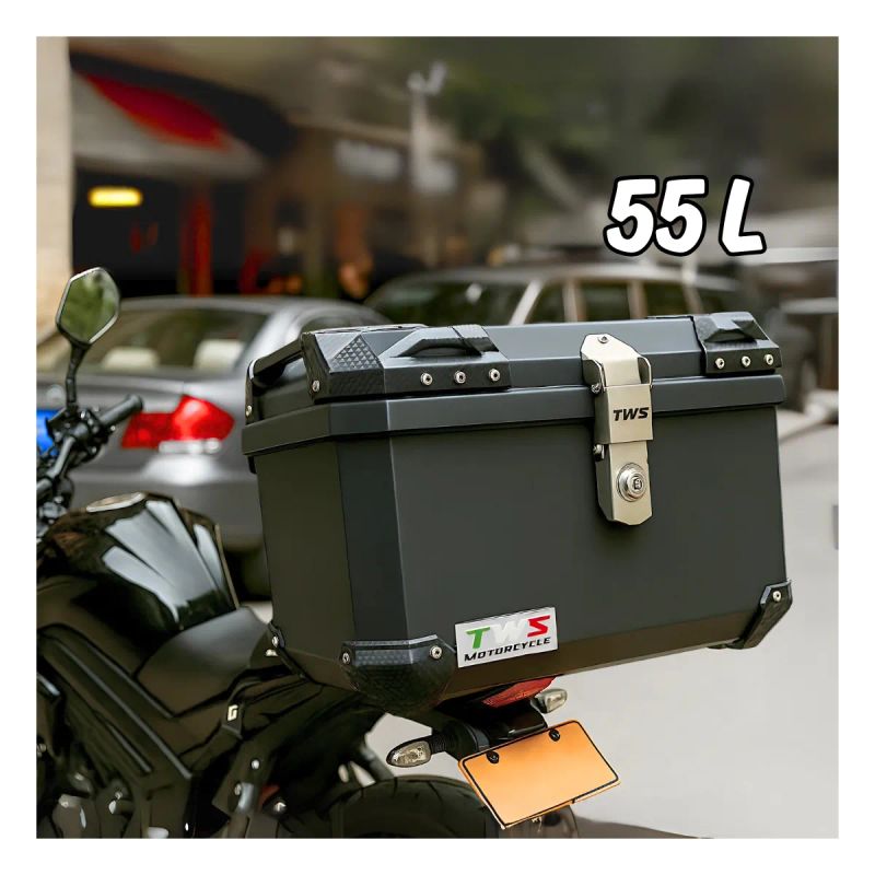 MALETERO CON SEG. HY-55L PARA MOTOS MARCA TWS BASE METAL