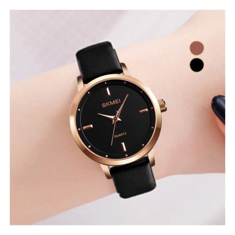 RELOJ CASUAL SKMEI 1457 REDONDO NEGRO