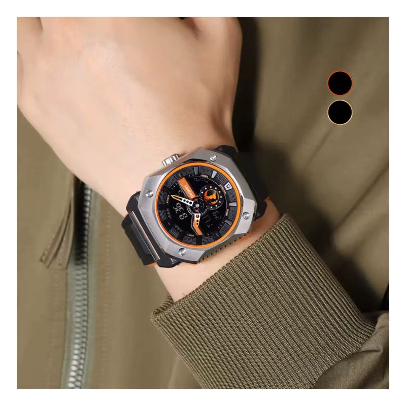 RELOJ CASUAL SKMEI 2272 NEGRO/NARANJA