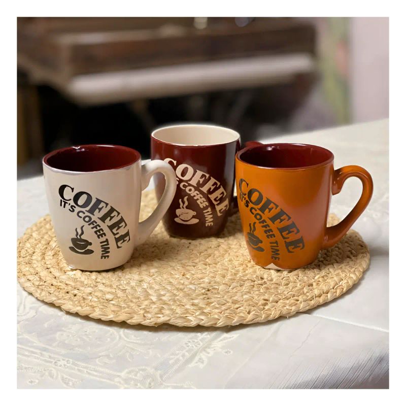 TAZAS DE CERAMICA CAFFEE SET DE 3