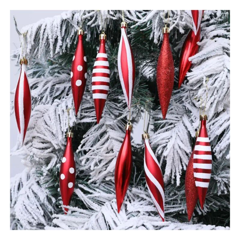 BAMBALINAS DE NAVIDAD SET 6 LAGRIMAS