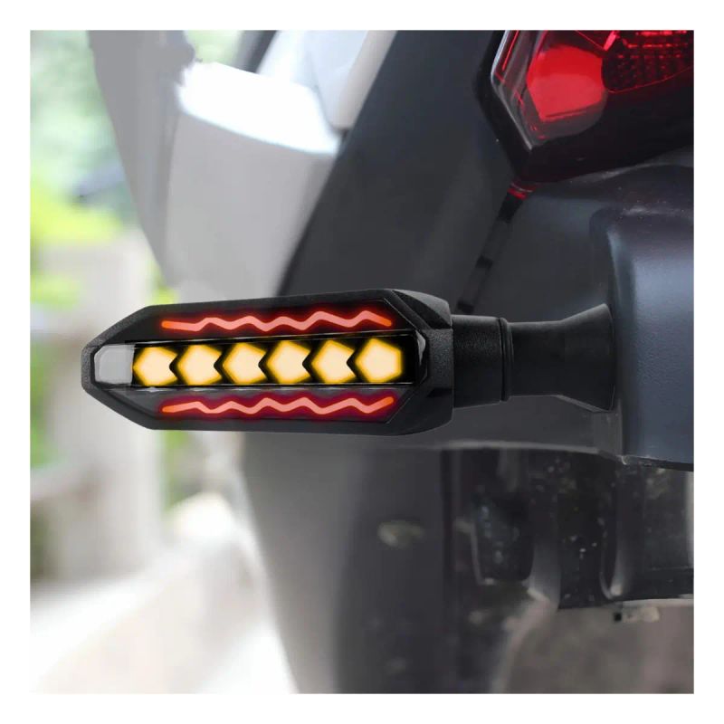 LUZ DIRECCIONAL LED ZIG ZAG C/DLR PARA MOTOS