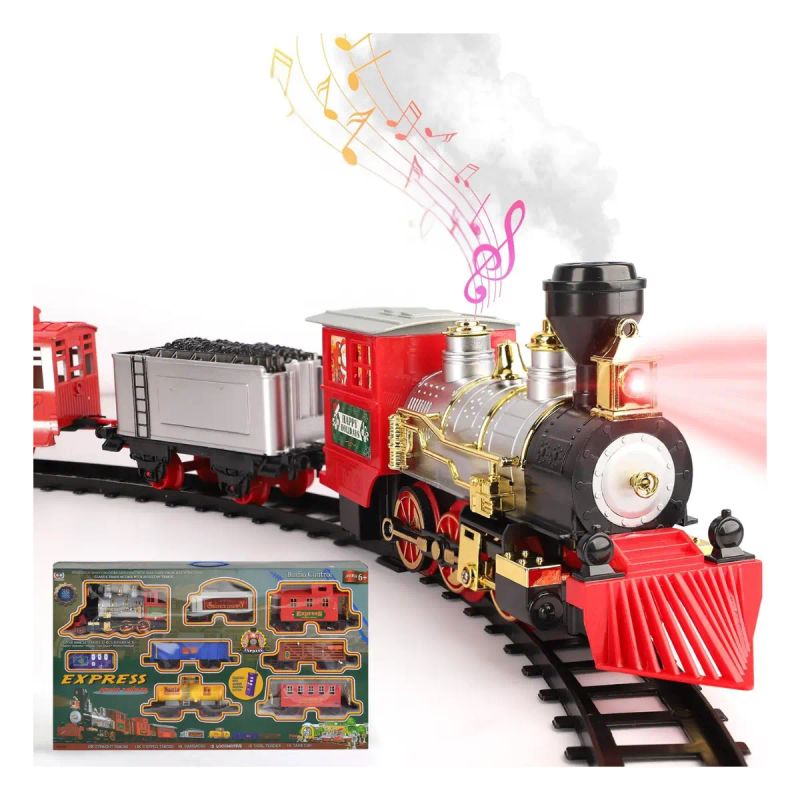 TREN CLASICO DE NAVIDAD GIGANTE C/CTROL 39 PZAS