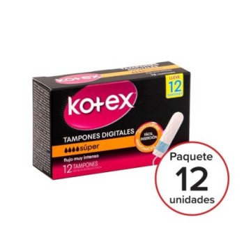 Tampones súper kotex  12unds