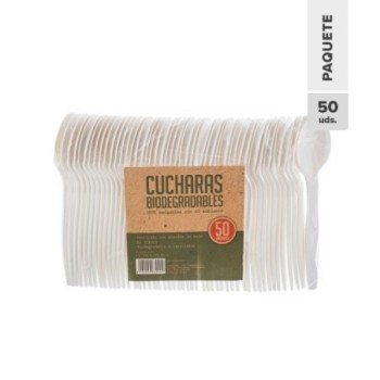 Cucharas biodegradable  50unds