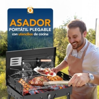 Asador portátil plegable...