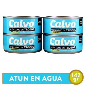 4 Pack Atún Calvo Lomo En...