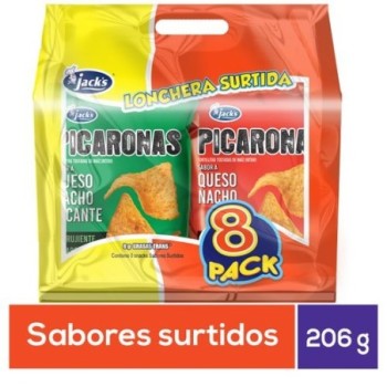 8 pack snacks surtidos...