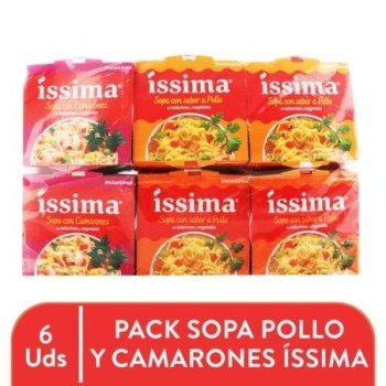 6 Pack Sopa Pollo Issima 364gr