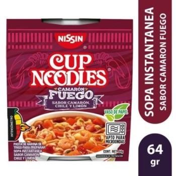 Sopas Nissin Camaron Fuego...