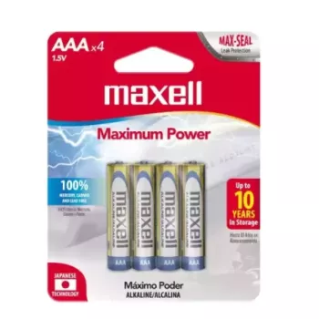 Pila 4 pack maxell aaa...