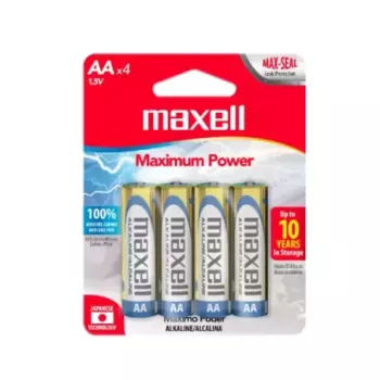 Pila 4 pack maxell aa alcalina