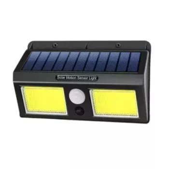 Lampara solar de jardin doble